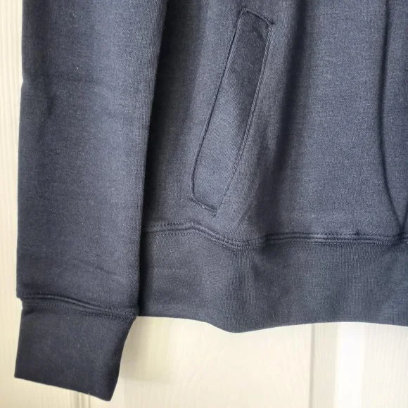 Women's Quarter Zip Sweatshirt Navy with Logo Size Small NEW - Picture 4 of 7